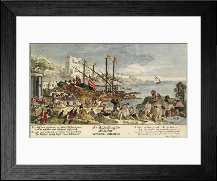 Framed Print : Apparatus triremium Procurement of food and water Framed Print : Apparatus triremium Procurement of food and water