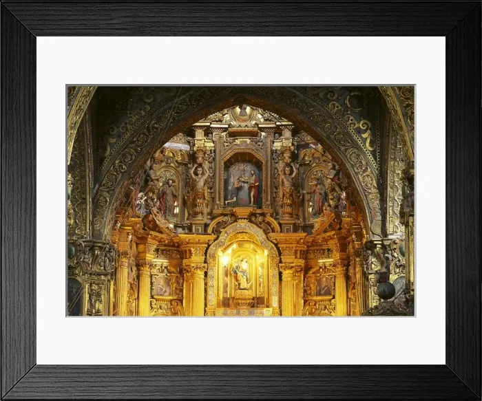 Framed Print : ECUADOR. Quito. Convent of San Francisco. Main altarpiece Framed Print : ECUADOR. Quito. Convent of San Francisco. Main altarpiece