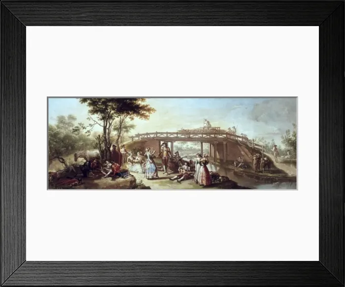 Framed Print : BAYEU Y SUBIAS, Francisco (1734-1795). The Bridge Framed Print : BAYEU Y SUBIAS, Francisco (1734-1795). The Bridge