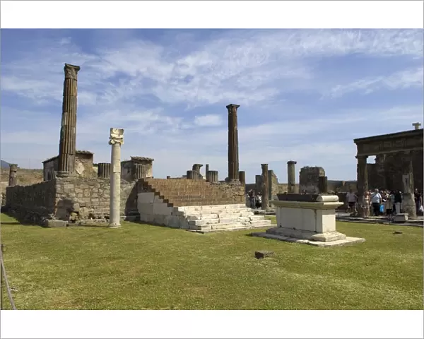 ITALY. Pompeii. Temple of Apollo. Roman art. Early