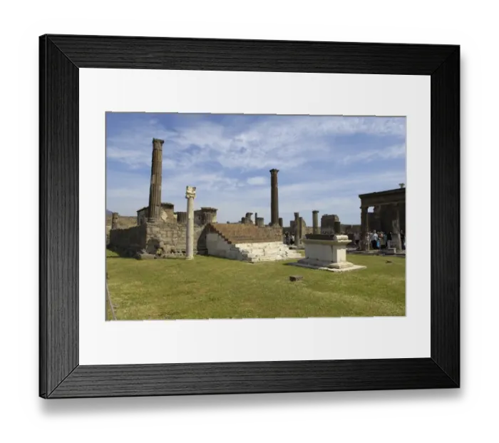 Framed Print : ITALY. Pompeii. Temple of Apollo. Roman art. Early Framed Print : ITALY. Pompeii. Temple of Apollo. Roman art. Early