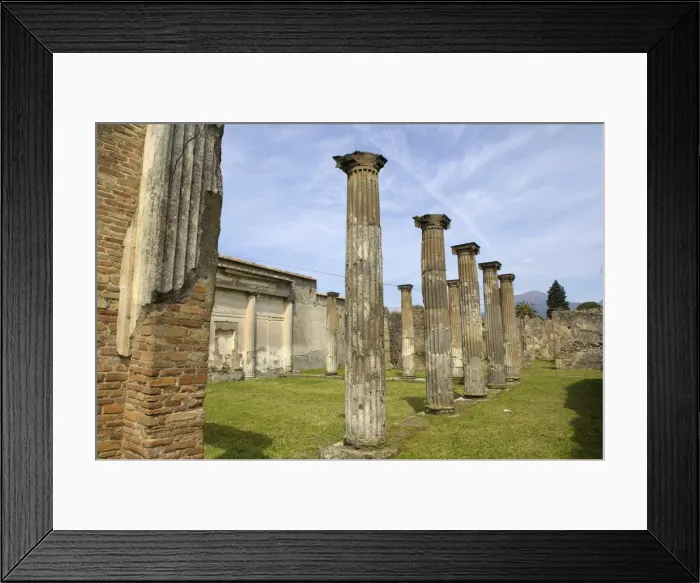 Framed Print : ITALY. Pompeii. Ionic capitals. Roman art. Early Framed Print : ITALY. Pompeii. Ionic capitals. Roman art. Early