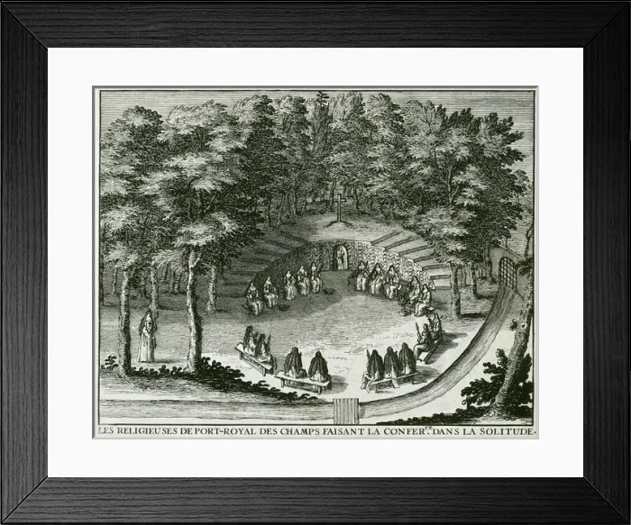 Framed Print : Meditation of the Solitaires of Port-Royal. French Framed Print : Meditation of the Solitaires of Port-Royal. French