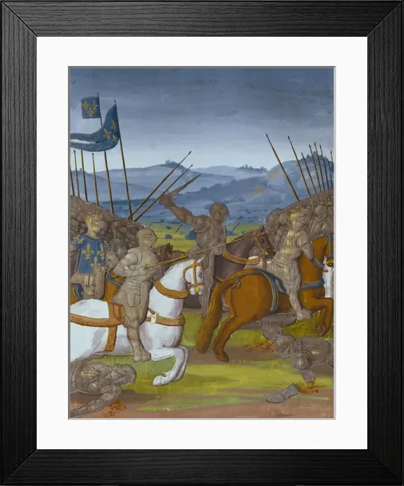 Framed Print : Fouquet, Jean (1420-1481). Grandes Chroniques de Framed Print : Fouquet, Jean (1420-1481). Grandes Chroniques de