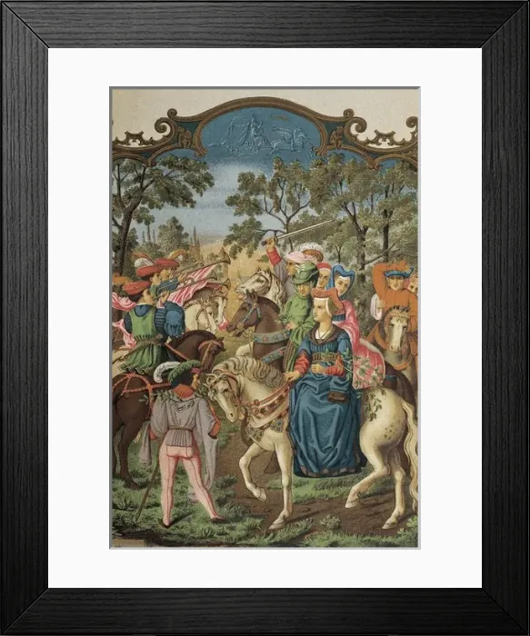 Framed Print : The month of May, tree festival, miniature Framed Print : The month of May, tree festival, miniature