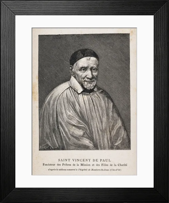 Framed Print : Vincent De Paul, Saint (1581-1660). French priest Framed Print : Vincent De Paul, Saint (1581-1660). French priest