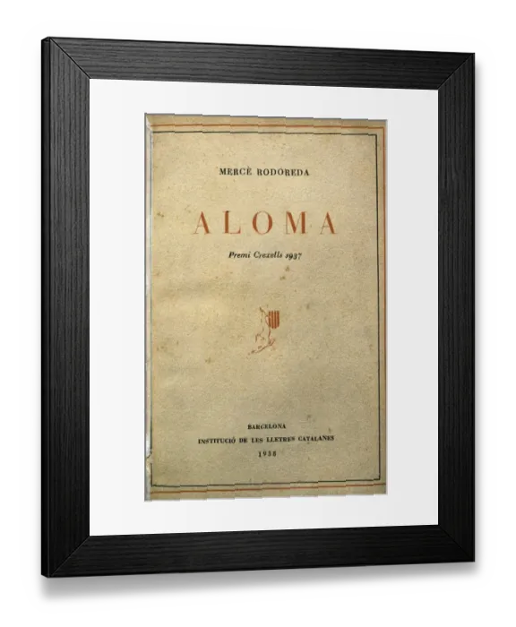 Framed Print : RODOREDA, Merc蠨1939-1983). Catalan novelist. Cover Framed Print : RODOREDA, Merc蠨1939-1983). Catalan novelist. Cover