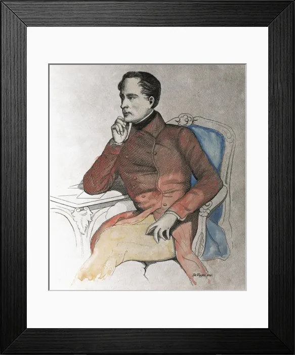 Framed Print : LAMARTINE, Alphonse de (1790-1869). French politician Framed Print : LAMARTINE, Alphonse de (1790-1869). French politician