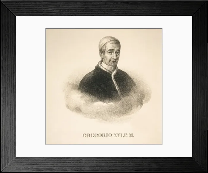 Framed Print : GREGORY XVI (1765-1846). Pope (1831-1846). Engraving Framed Print : GREGORY XVI (1765-1846). Pope (1831-1846). Engraving