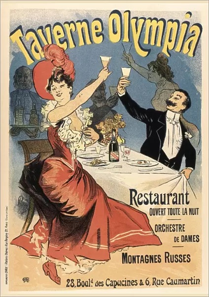 CHERET, Jules (1836-1932). Advertising of restaurant