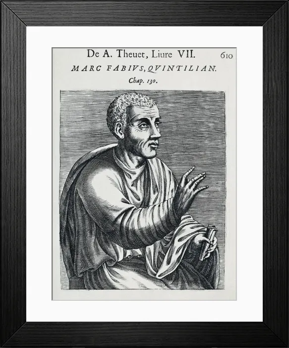 Framed Print : Quintillian ( 35 - after 96). Roman rhetorician Framed Print : Quintillian ( 35 - after 96). Roman rhetorician
