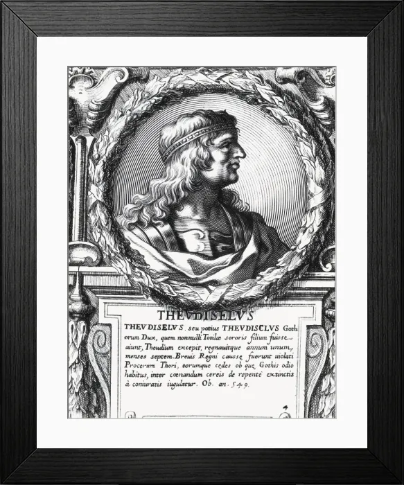 Framed Print : THEUDIGISEL ( -549). Visigothic King of Hispania Framed Print : THEUDIGISEL ( -549). Visigothic King of Hispania