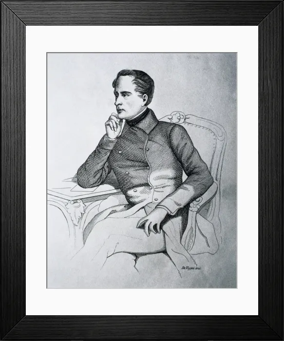 Framed Print : LAMARTINE, Alphonse de (1790-1869). French politician Framed Print : LAMARTINE, Alphonse de (1790-1869). French politician