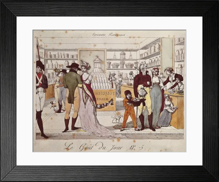 Framed Print : Le g&#x135d20du jour. Interior of a shop selling sweets
