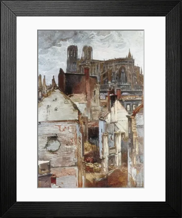 Framed Print : WWI. France (1914-1918). The neighborhood of small Framed Print : WWI. France (1914-1918). The neighborhood of small