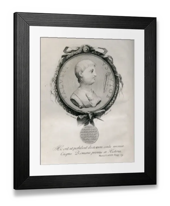 Framed Print : SALLUST (86-35 BC). Roman historian. Engraving Framed Print : SALLUST (86-35 BC). Roman historian. Engraving