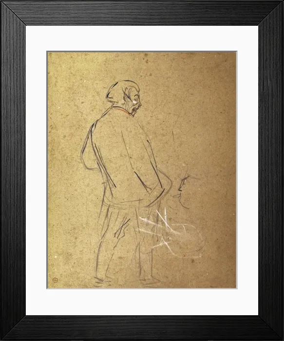 Framed Print : TOULOUSE-LAUTREC, Henri de (1864-1901). Bruant singing Framed Print : TOULOUSE-LAUTREC, Henri de (1864-1901). Bruant singing