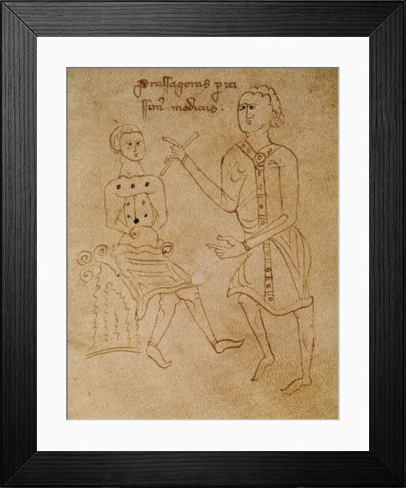 Framed Print : Visiting the patient. 13th c. Detail. Gothic art Framed Print : Visiting the patient. 13th c. Detail. Gothic art