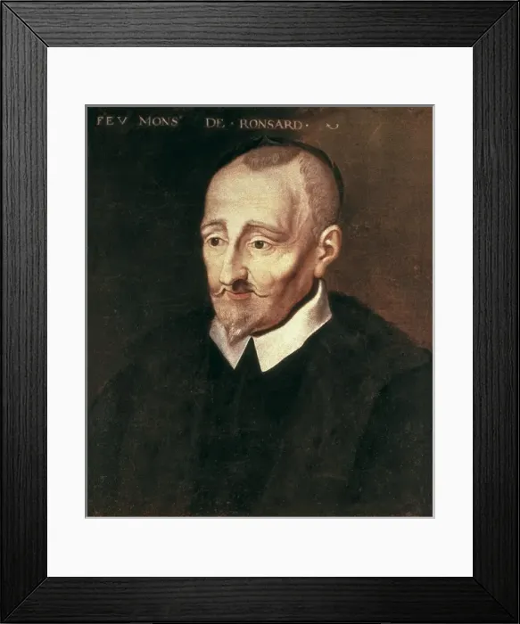 Framed Print : RONSARD, Pierre de (1524-1585). French poet. Oil Framed Print : RONSARD, Pierre de (1524-1585). French poet. Oil