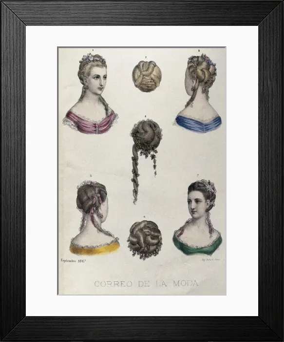 Framed Print : El Correo de la Moda. Perio ilustrado para las Framed Print : El Correo de la Moda. Perio ilustrado para las