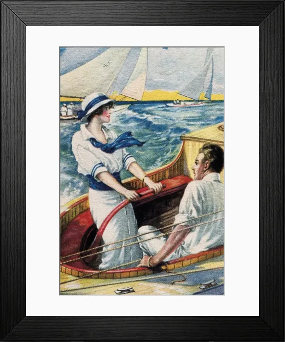Framed Print : Womenswear. Regattas. American Illustration of Framed Print : Womenswear. Regattas. American Illustration of