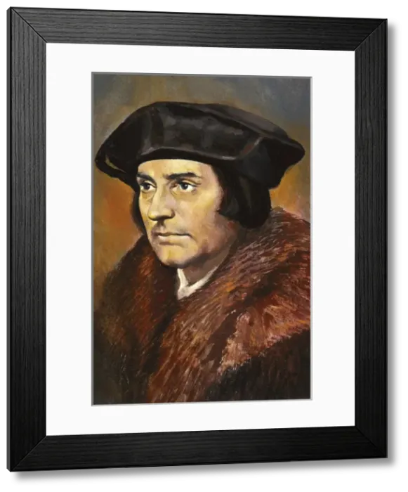 Framed Print : MORE, Sir Thomas (1478-1535). English politician Framed Print : MORE, Sir Thomas (1478-1535). English politician