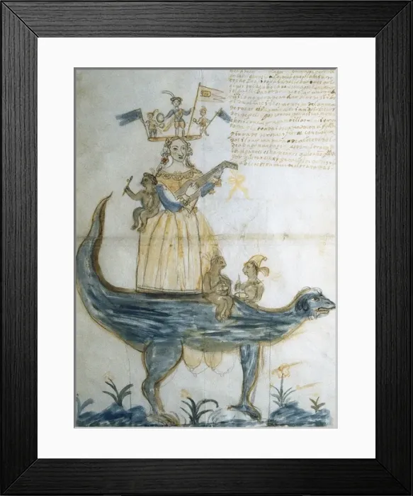 Framed Print : BARAHONA, Mateo de (second half 17th century). Tarasca Framed Print : BARAHONA, Mateo de (second half 17th century). Tarasca