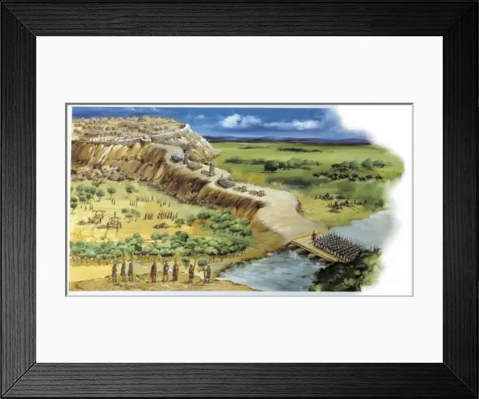 Framed Print : Imperial Rome. 1st c. Legions assaulting a city Framed Print : Imperial Rome. 1st c. Legions assaulting a city