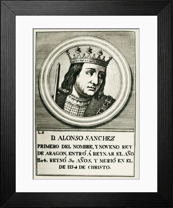 Framed Print : Alfonso I, The Battler (1073-1134). King of Aragon Framed Print : Alfonso I, The Battler (1073-1134). King of Aragon