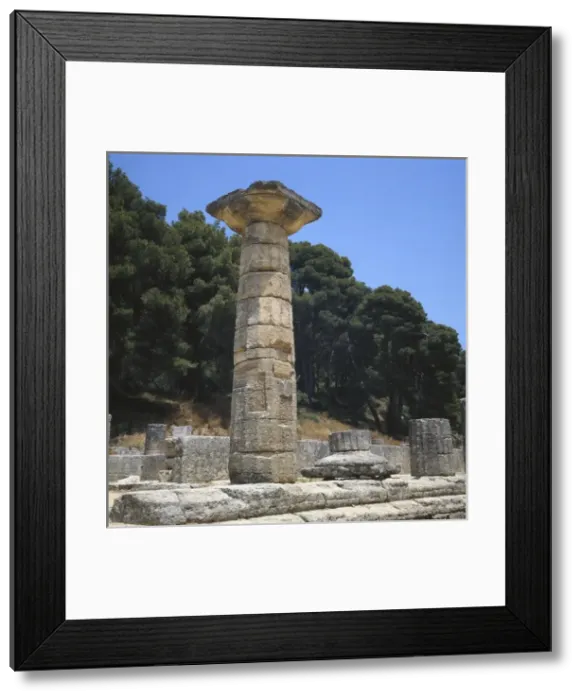 Framed Print : GREECE. WESTERN GREECE. ELIS. Olympia. Temple of Framed Print : GREECE. WESTERN GREECE. ELIS. Olympia. Temple of