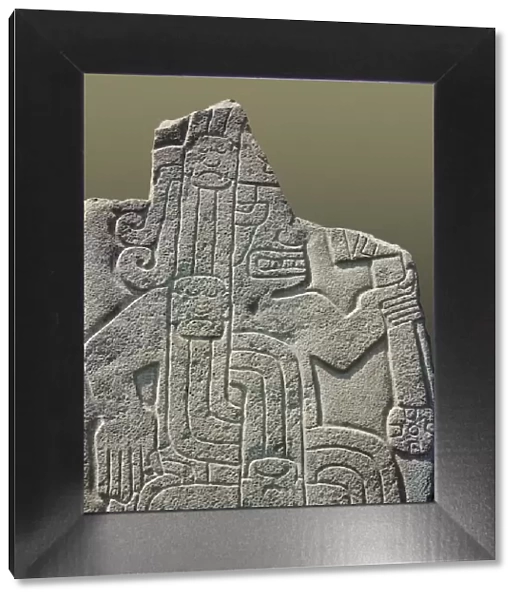 Warrior. Inca art. Relief. PERU. Lima. National