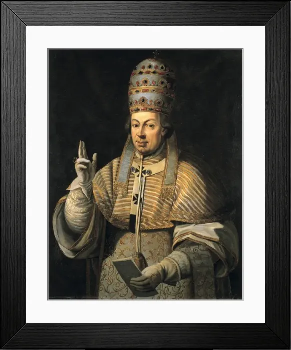 Framed Print : Pius VI, Pope (1717-1799). 18th c. Anonymous author Framed Print : Pius VI, Pope (1717-1799). 18th c. Anonymous author