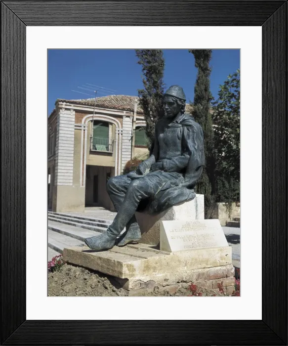 Framed Print : MANRIQUE, Jorge (1440-1479). Spanish poet. Sculpture Framed Print : MANRIQUE, Jorge (1440-1479). Spanish poet. Sculpture