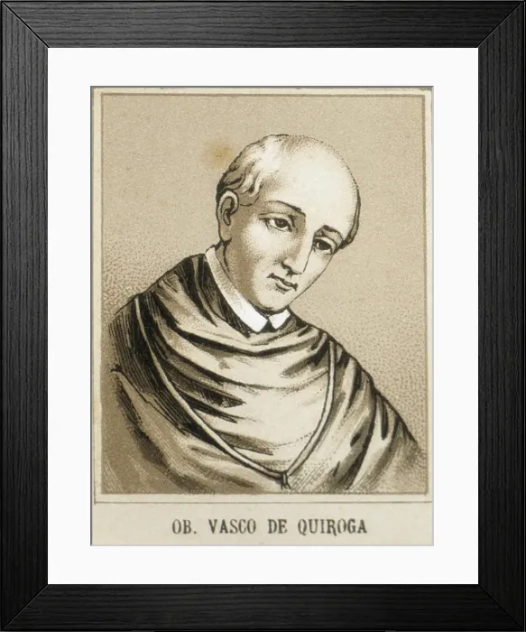 Framed Print : QUIROGA, Vasco de (1470-1565). First bishop of Michoacᮬ Framed Print : QUIROGA, Vasco de (1470-1565). First bishop of Michoacᮬ