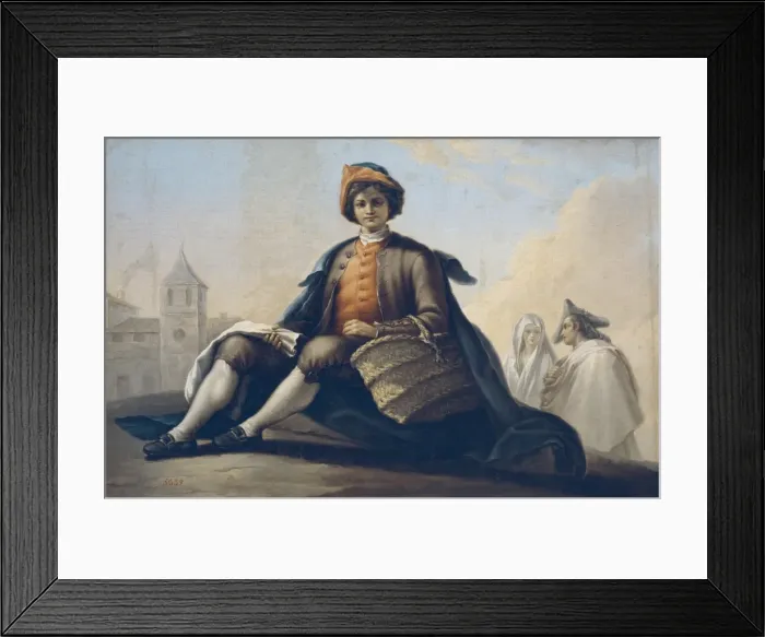 Framed Print : BAYEU Y SUBIAS, Ram1746-1793). The boy with Framed Print : BAYEU Y SUBIAS, Ram1746-1793). The boy with