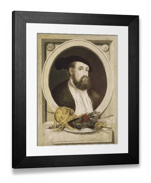 Framed Print : CORTɓ, Hernᮠ(1485-1547). Spanish conqueror of Framed Print : CORTɓ, Hernᮠ(1485-1547). Spanish conqueror of