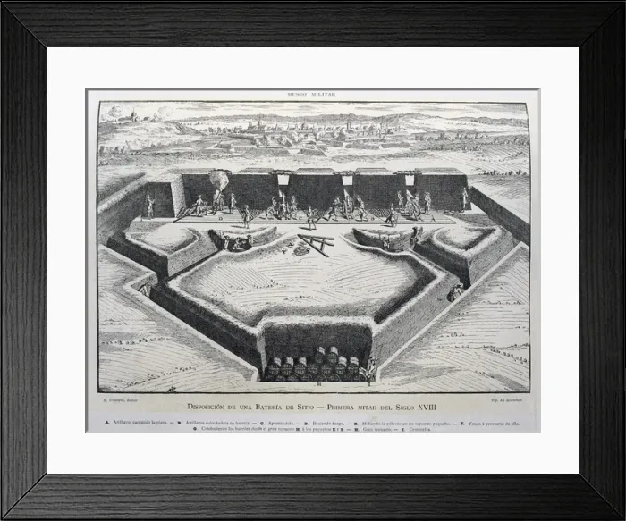 Framed Print : Provision of a battery to besiege (first half of Framed Print : Provision of a battery to besiege (first half of