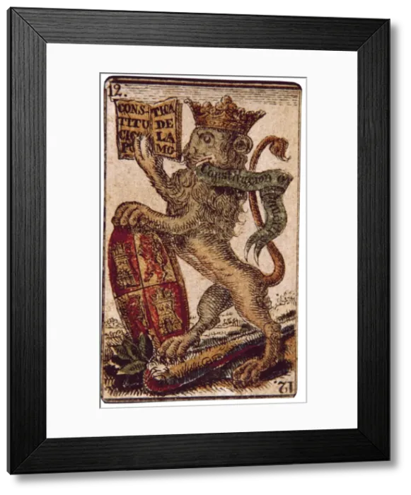 Framed Print : Commemorative card of the Spanish constitution of Framed Print : Commemorative card of the Spanish constitution of