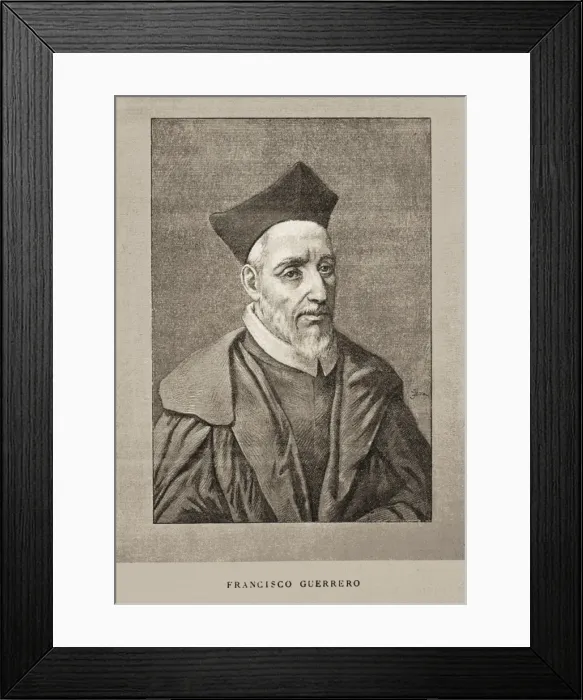 Framed Print : GUERRERO, Francisco (1528-1599). Spanish composer Framed Print : GUERRERO, Francisco (1528-1599). Spanish composer