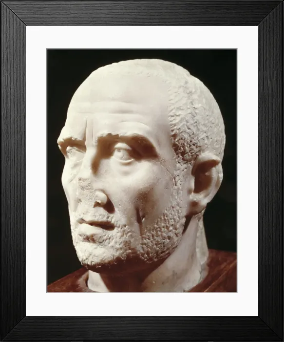Framed Print : Head of Man. 2nd c. - 3rd c. Roman art. Early Empire Framed Print : Head of Man. 2nd c. - 3rd c. Roman art. Early Empire
