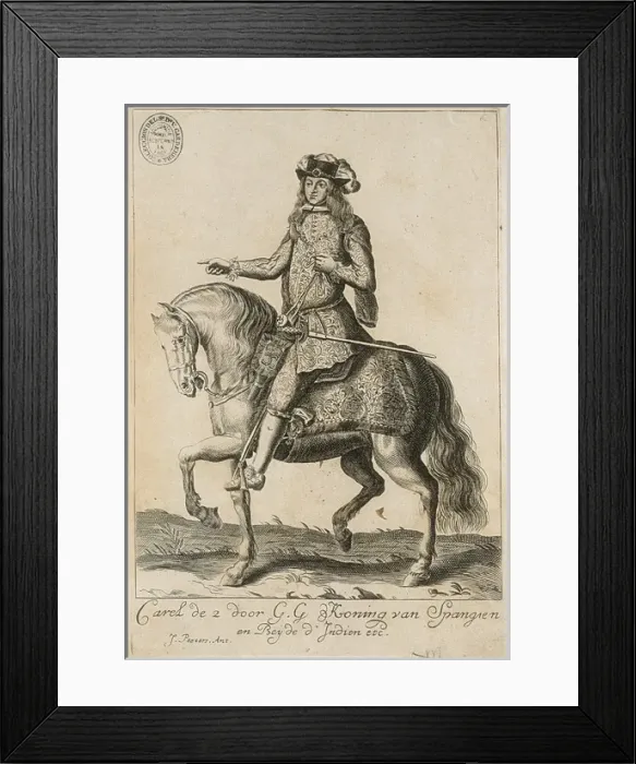 Framed Print : CHARLES II of Spain (1661-1700). King of Spain (1665-1701) Framed Print : CHARLES II of Spain (1661-1700). King of Spain (1665-1701)