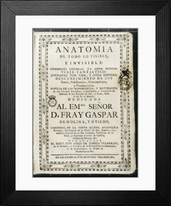 Framed Print : TORRES VILLARROEL, Diego de (1693-1770). Spanish Framed Print : TORRES VILLARROEL, Diego de (1693-1770). Spanish