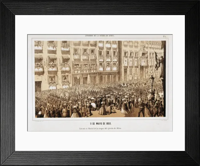 Framed Print : Entry in Madrid of the troops of the African Army Framed Print : Entry in Madrid of the troops of the African Army