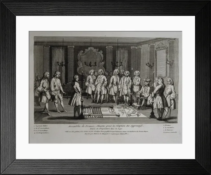 Framed Print : Assembl饠des Francs-Masons pour la R飥ption des Framed Print : Assembl饠des Francs-Masons pour la R飥ption des