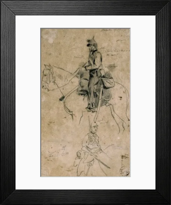 Framed Print : FORTUNY I MARSAL, Mariano (1838-1874). Two soldiers Framed Print : FORTUNY I MARSAL, Mariano (1838-1874). Two soldiers