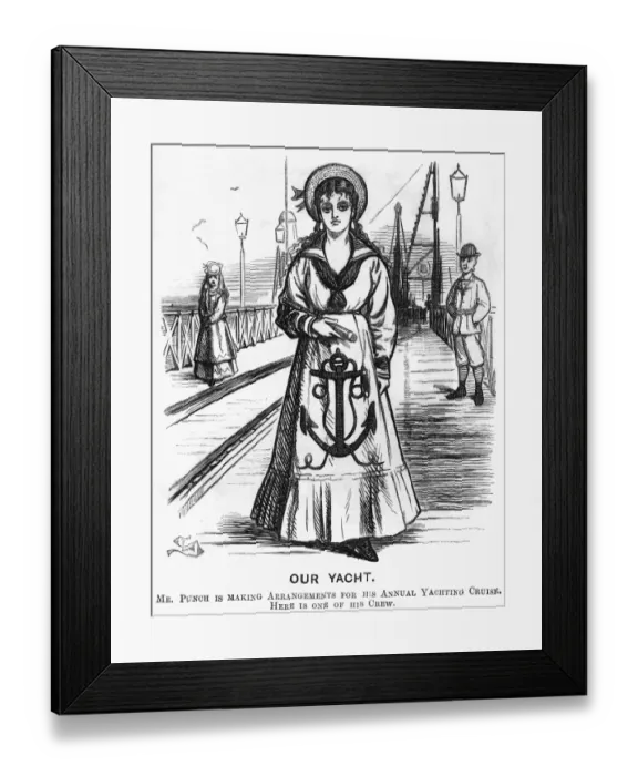 Framed Print : Our Yacht, Punch cartoon Framed Print : Our Yacht, Punch cartoon