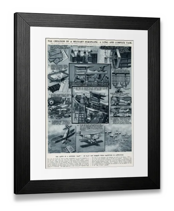 Framed Print : Hawker Hart R. A. F bomber construction 1934 Framed Print : Hawker Hart R. A. F bomber construction 1934