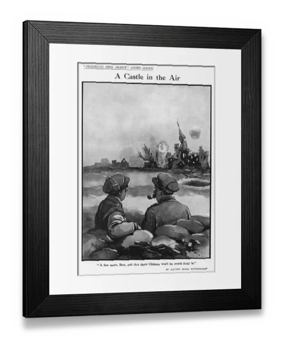 Framed Print : A Castle in the Air, by Bairnsfather Framed Print : A Castle in the Air, by Bairnsfather