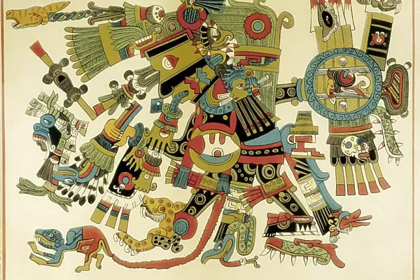 Codex Borgia. Ritual and divinatory mesoamerican