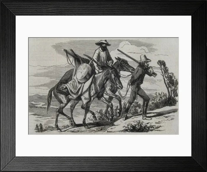 Framed Print : Hopefuls off to the Californian gold fields with